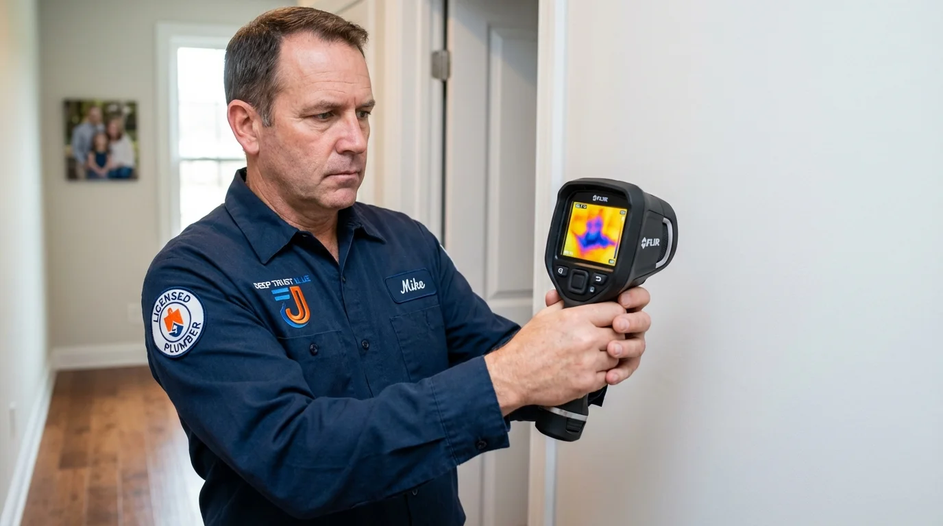 Thermal imaging leak detection by Johns Plumbing LLC in East Moriches
